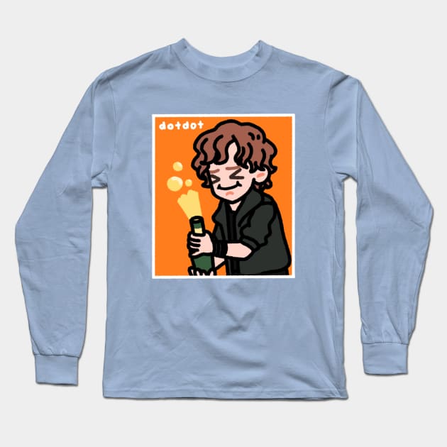 Andrey Rublev celebrating hard! Long Sleeve T-Shirt by dotbyedot